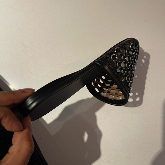 ALAÏA- Black Braided Eyelet Sandals - Picture 8 of 16